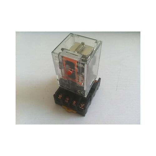 1 set OMRON MKS2P AC 220V Power Relay 8-Pin 2NO 2NC 10A 250VAC DPDT With Base