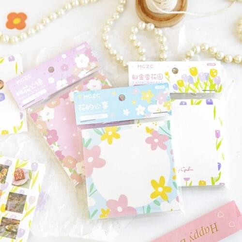 1PC Flowers Memo Pad Decorative Memo Pad Sheets To Do List Weekly Planner Cute Decor Office School Supplies Stationery