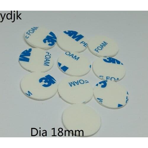 10PCS/LOT Disc 18*1 mm 3M double-sided adhesive strong 3M tape all-purpose adhesive high temperature foam adhesive paste