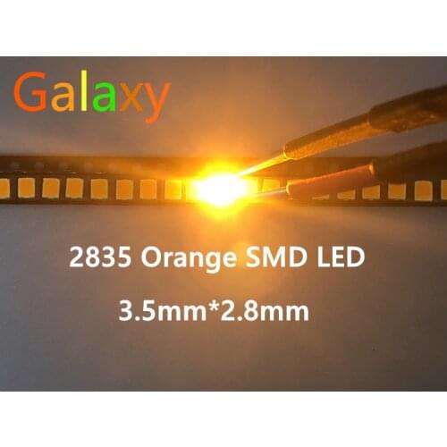 1000PCS/SMD LED 2835 lamp beads highlight 0.2W orange amber light-emitting diode