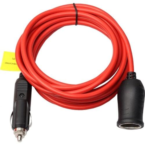 12 V 24 V Cigarette Lighter Extension Cable Plug with 10A Fuse 3.6M Fuse
