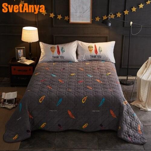 2019 Colorful Feathers Quilting Bedsheet Print Microfiber Polyester Stitching Bedlinens Coverlet 3pc Bedspread Set Pillowcases