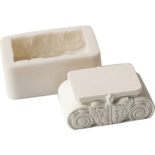 3D European Roman Column Silicone Mold Crystal Epoxy Plaster Mould Aromatherapy Candle Making Supplies Cake Baking Tool 35A