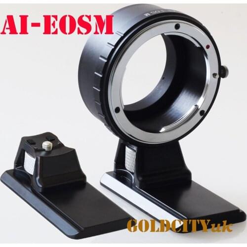 AI-EOSM adapter with tripod for nikon AI lens to Canon EOSM EF-M EOSM/M2/M3/m5/m6/m10/m50 Mirrorless Camera