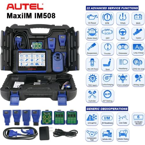Autel MaxiIM IM508 OBDII Scanner Automotive Diagnostic Tool XP200 Key Programmer Advanced IMMO Functions & Key Programming Tool