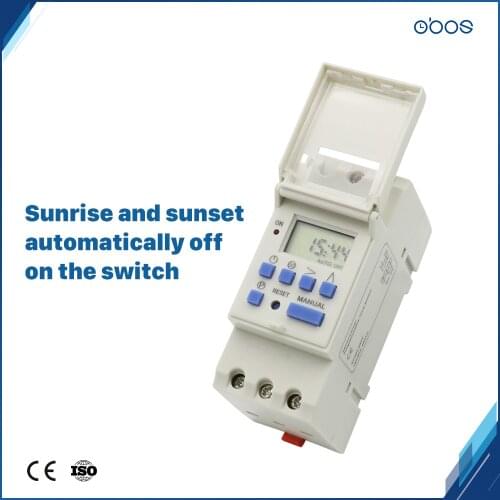 Sunrise sunset automaticaly open close switch 12V programmable digital timer switch with 16times on/off time set range1min-168H