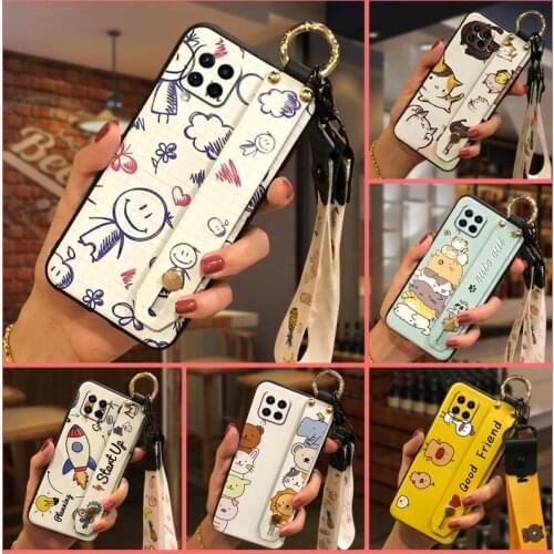 TPU Cartoon Phone Case For Samsung Galaxy A42 5G New Arrival Back Cover Wristband Durable Cute Cover