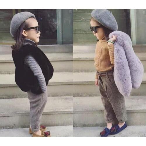 Childrens Wear New autumn and winter baby fur vest Kids boys and girls Fashion Sleeveless Vest Waistcoat Jacket Outwear CT043