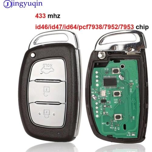 Jingyuqin 3b Remote Car Key Fob For Hyundai IX35 Rena MISTRA Elantra 2015 433MHz ID46 PCF7952 PCF7953 Chip PCF7938 ID47 ID64