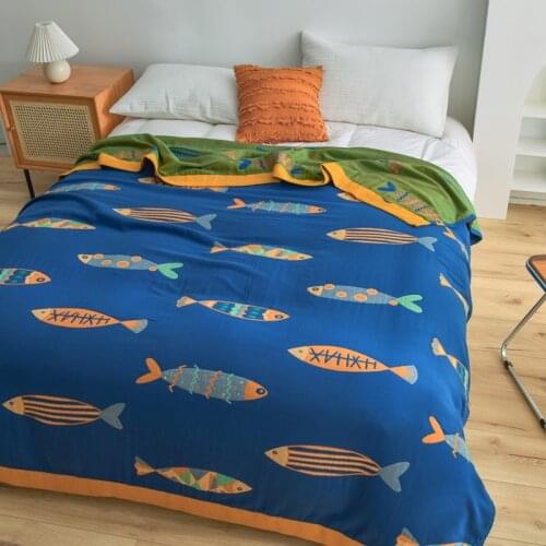 Cotton Gauze Muslin Blanket Terrace Garden Recliner Cover Baby Bed Linen