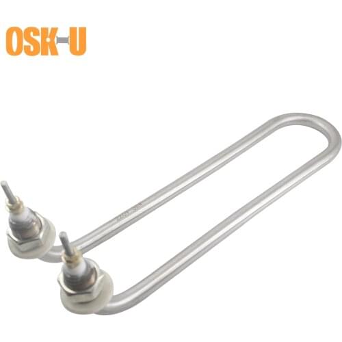 Bended Single U Shaped Heating Element 220V Stainless Steel M16 U-Type Water Heating Tube for Steaming Cabinet 1.5KW/2KW/3KW