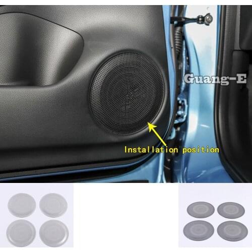 Car Door Cover Stick Stainless steel Audio Speak Sound Cover Ring Circle Trim Moulding For Honda Fit Jazz 2020 2021