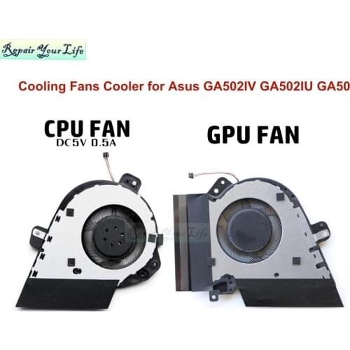 Computer PC Cooling Fans Cooler for Asus GA502IV GA502IU GA502 GU502 ROG Zephyrus G15 CPU GPU VGN Fans FM8F 6033B0080401 DC 5V