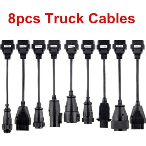 Best Price Truck Cables For OBDIICAT TCS Pro OBD2 Delphi DS150 Full Set 8pcs Trucks Cables Diagnostic Tool Connect Cable