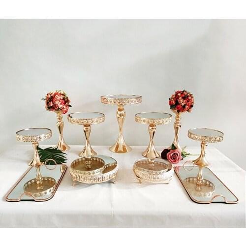 Cake Stand Set Round Metal Cake Stands Dessert Display Cupcake Stands, Gold