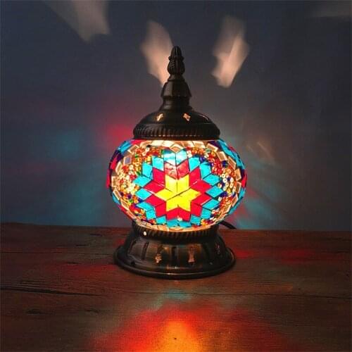 Retro ethnic style bedroom bedside night light restaurant cafe bar Turkish decorative table lamp YHJ122304