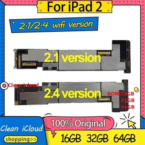 Original Motherboard For iPad 2.1 (EMC 2415) 2.4 (EMC 2560),100% Unlocked Logic Board For iPad 2 Motherboard With IOS System