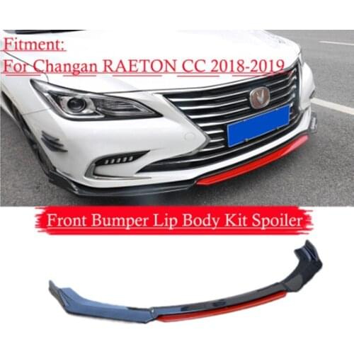 Front Bumper Spoiler Protector Plate Lip Body Kit Carbon Surface Chin Shovel Contrast Color Design For Changan RAETONCC2018-2019