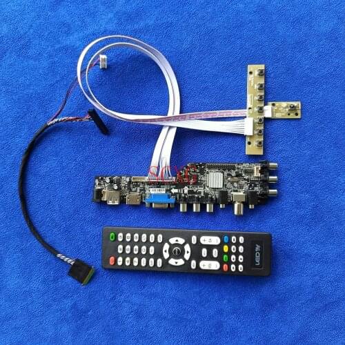 1366*768 Screen controller board Digital signal Fit BT140GW03/BT140GW04 DVB AV VGA USB HDMI-compatible DIY Kit WLED 40 Pin LVDS