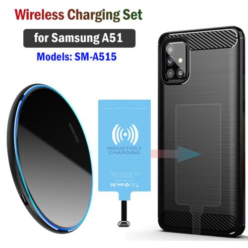 Qi Wireless Charging for Samsung Galaxy A51 SM-A515 Wireless Charger Install USB Charging Receiver Phone Case Put and Charge