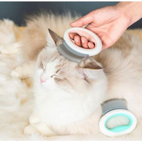 Pet Comb Short Hair Removal Massaging Shell Comb Soft Groomings Brush Hair Shedding Brush For Dog and Cat 8.5X8X1.5cm LBS