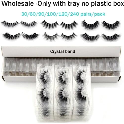 30/60/90/100/120/240pairs/pack Visofree mink eyelashes bulk Natural lashes Reusable makeup False Eyelashes Faux cils wholesale