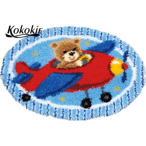 Diy embroidery needlework kit handmade accessories for tapestry kits 3d latch hook rug cartoon printing handwerken knooppakket