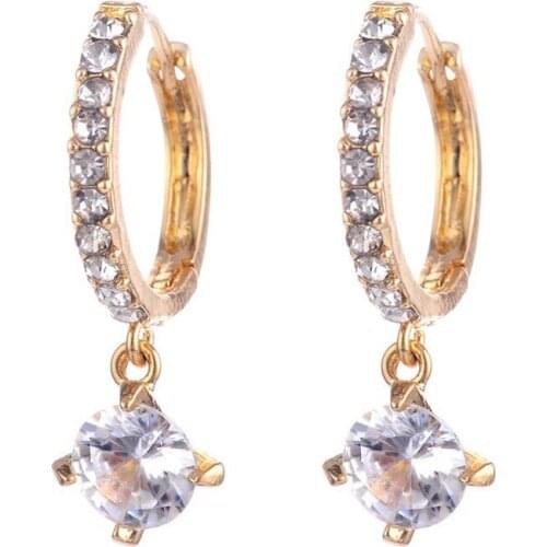 Pearl Earrings Zircon Earrings for Women Geometric Korean Fashion Korea Womens Jewelry Diamond Inlay 2021 Trend Engagement