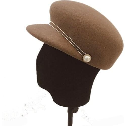 Fibonacci 2018 New Brand Quality Knight Wool Felt Fedoras Military Hat Autumn Winter Fashion Women Fedora Equestrian Cap