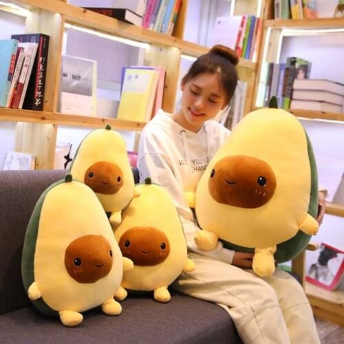 30-60CM Cute Avocado Plush Toys Soft Baby Doll Cartoon Fruit Pillow Sofa Cushion Kids Girls Christmas Birthday Gifts
