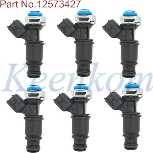 6pcs Fuel Injectors 12573427 For Buick Allure LaCrosse Lucerne Pontiac 3.8L V6 2005 2006 2007 2008 2009