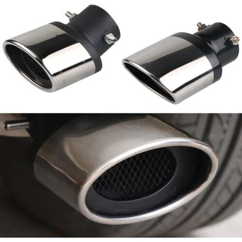 63mm Universal Car Auto Exhaust Muffler Tip Round Stainless Steel Pipe Exhaust Tail Muffler Tip Pipe Car Accessories Muffler