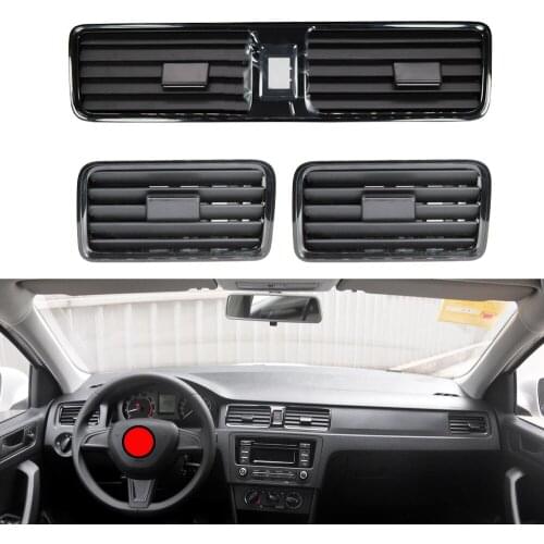 Air conditioner vent for Volkswagen Santana 13-15 for Rapid for Fabia for Gran Original Silver frame Air outlet assembly louver