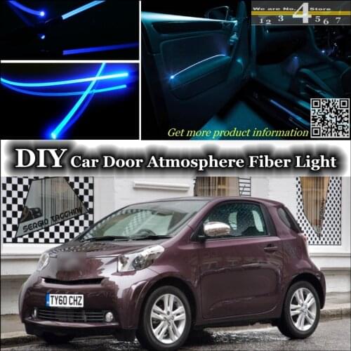 Interior Ambient Light Tuning Atmosphere Fiber Optic Band Lights For TOYOTA iQ For Scion iQ For Aston Martin Cygnet Inside Door