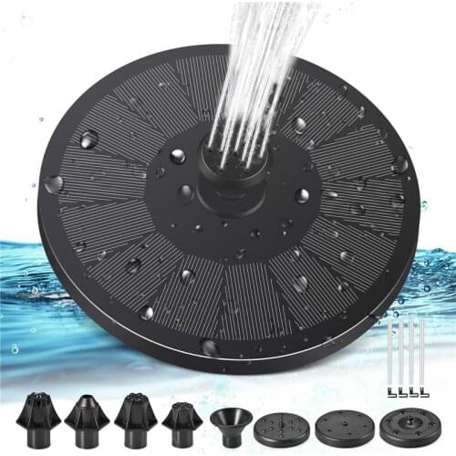 7 Mode Upgrade Solar Power Water Fountain Garden Pool Pond Outdoor Bird Bath Floating Water Fountain Pump Garden Decoration