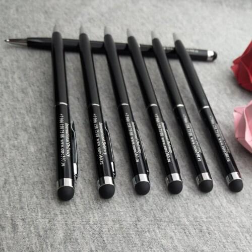 High Quality Wholesale stationery MOBILE stylus pen promotional gifts customized logo TEXT free 10 pencils a lot FOR SALE