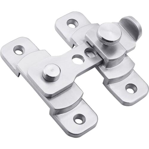Flip Door Latch, 270 Degree Heavy Duty Stainless Steel Bar Gate Latches Safety Door Lock, Brushed Finish, Thickness 4mm S /L