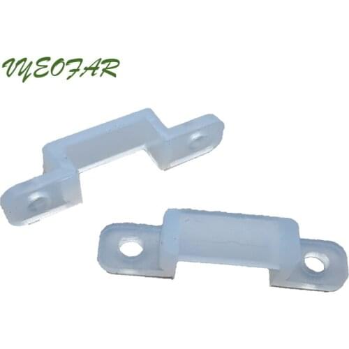 10Pcs/lot 8mm Width LED Fixing Silicone Mounting Clips For 3528 LED Single Strip Fixer Installation Strip Mount accessories