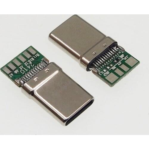 10pcs Type-c 3.0 stretching 24p male plug double-sided insert with PCB board