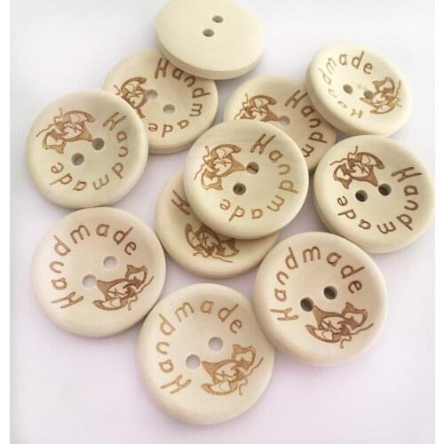 100Pcs/Pack Wood Buttons Sewing Scrapbooking Gift Handwork Home Clothing Decor Wooden Decorative handmade