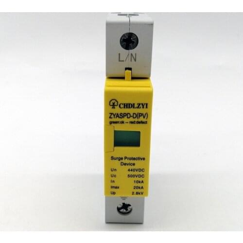 1P House PV Solar System Arrester Surge Protector SPD DC 500V 800V 1000V 20~40KA Surge Protective Device