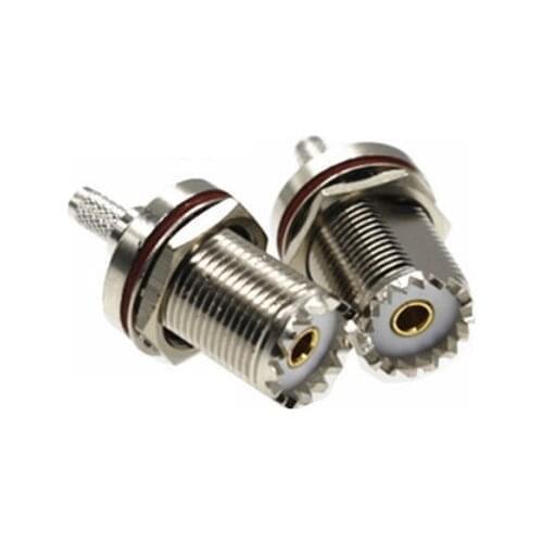 5pcs Connectors PL259 SO239 UHF Female Bulkhead Window Crimp RG174 RG316 LMR100/RG58 RG142 LMR195/RG6 5D-FB Cable