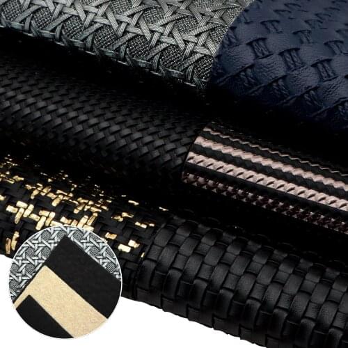 6pcs 20*33cm Bump Texture Black Series Faux Synthetic Leather Fabric Set Bows Leather Crafts DIY Handmade Material,1Yc15332