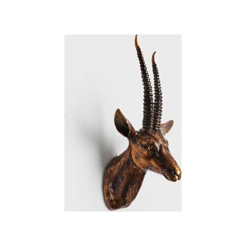 Resina Vintage creativo Resin Horsehead Animal Headwall Hanging Rhinoceros Head Antelope