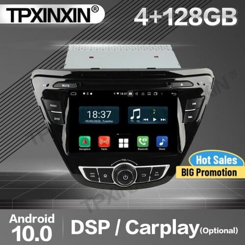 128G Carplay Car Radio 2 Din Stereo Receiver Android 10 For Hyundai Elantra 2014 GPS Navigation Player Audio Recorder Head Unit