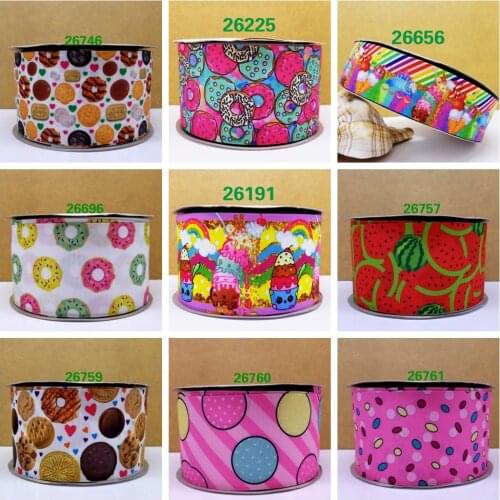 Free shipping 10 yards Halloween cartoon printed grosgrain ribbon and trims for sewing 26191