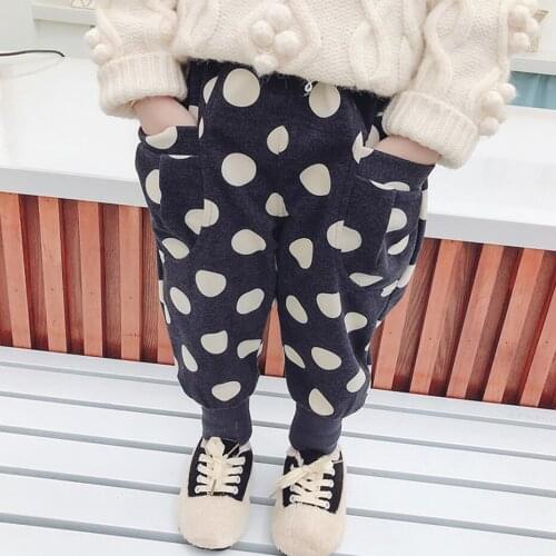 Pants For Girls Dot Pattern Kids Trousers For Girls Casual Style Pants Kids Spring Autumn Girl Clothes