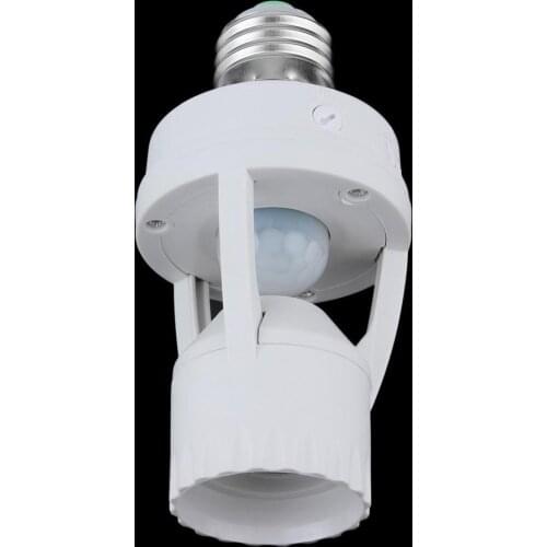 E27 Plug 360 Degree PIR Induction Motion Sensor Infrared Motion Detection Sensor Light Bulb Socket Switch Base Holder AC110-220V