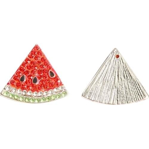 Flatback fruit watermelon rhinestone button embellishment 20X27mm 10PCS (BTN-5697)