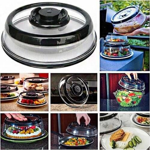 Fresh Vacuum Air-tight Food Sealer Container Universal Kitchen Instant Vacuum Airtight Cover Plate Platter Dish Lid Cover Tool
